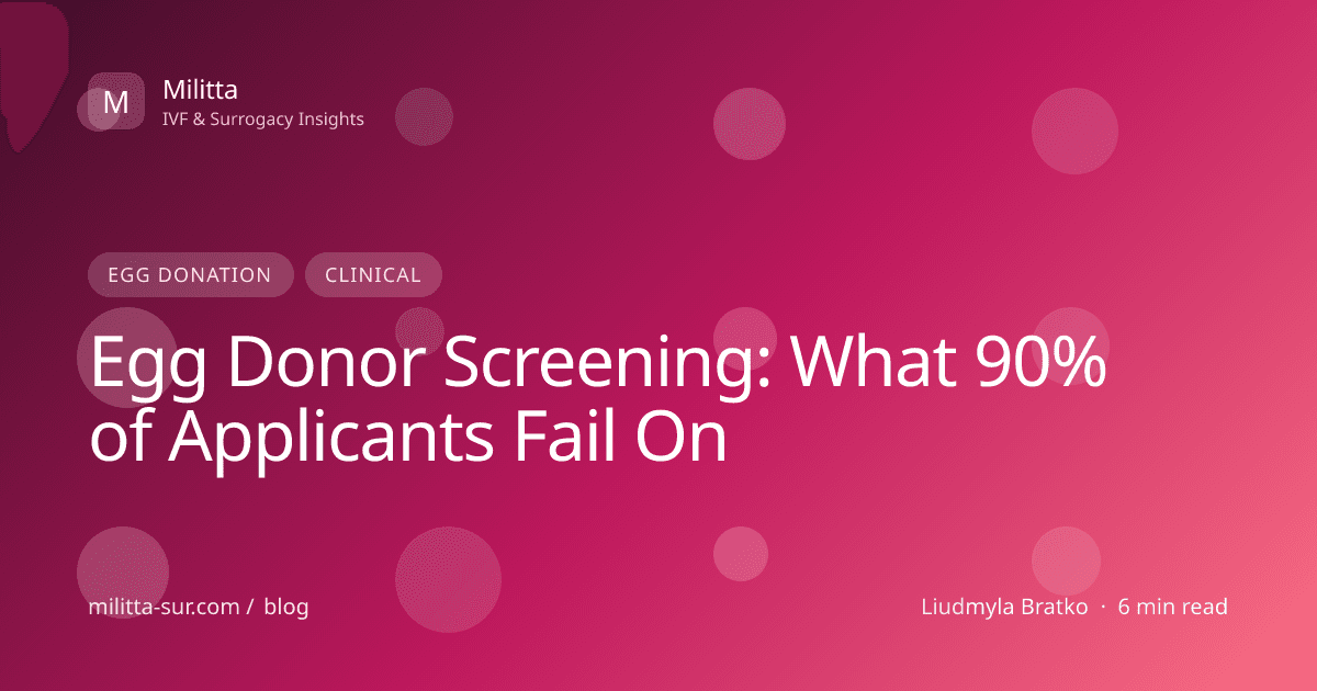 Egg Donor Screening: What 90% of Applicants Fail On — visual cover