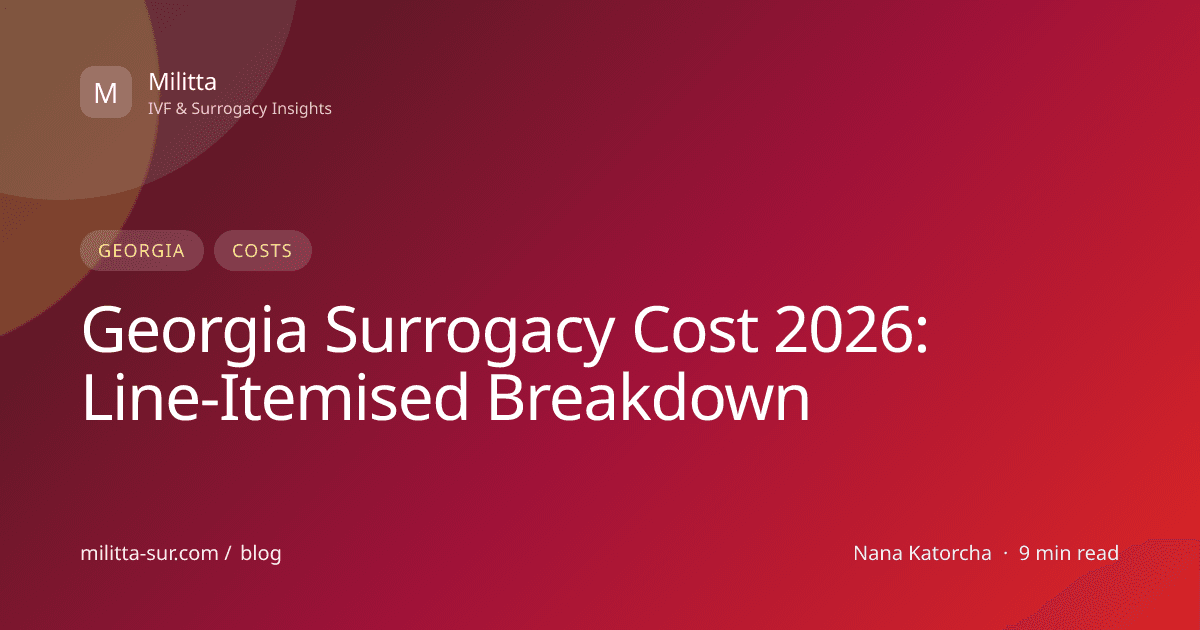 Georgia Surrogacy Cost 2026: Line-Itemised Breakdown — visual cover