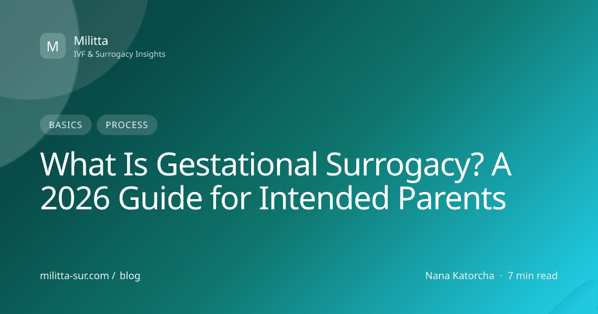 What Is Gestational Surrogacy? A 2026 Guide for Intended Parents — visual cover