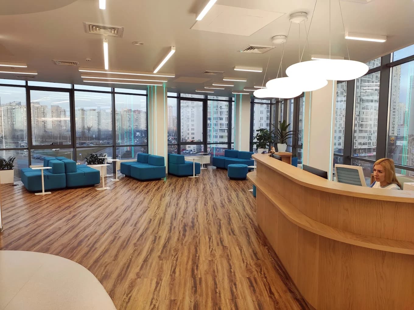 Reception desk at the Militta partner IVF clinic in Kyiv