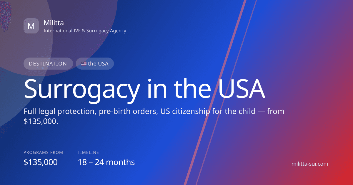 Surrogacy in the USA — Militta destination cover