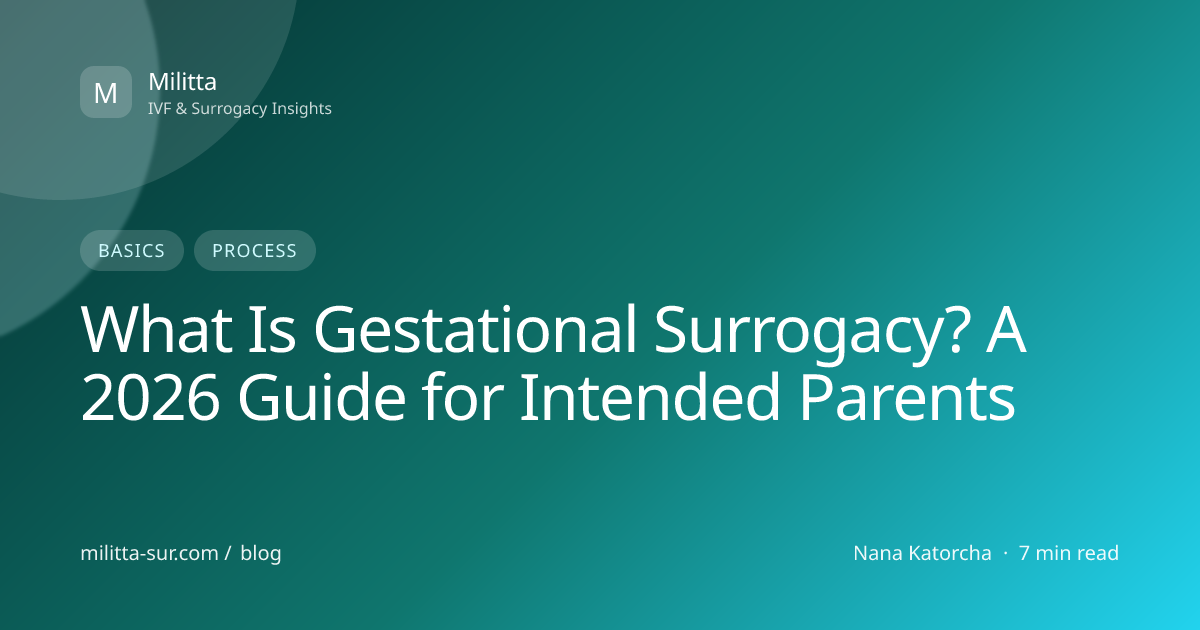 What Is Gestational Surrogacy? A 2026 Guide for Intended Parents — cover
